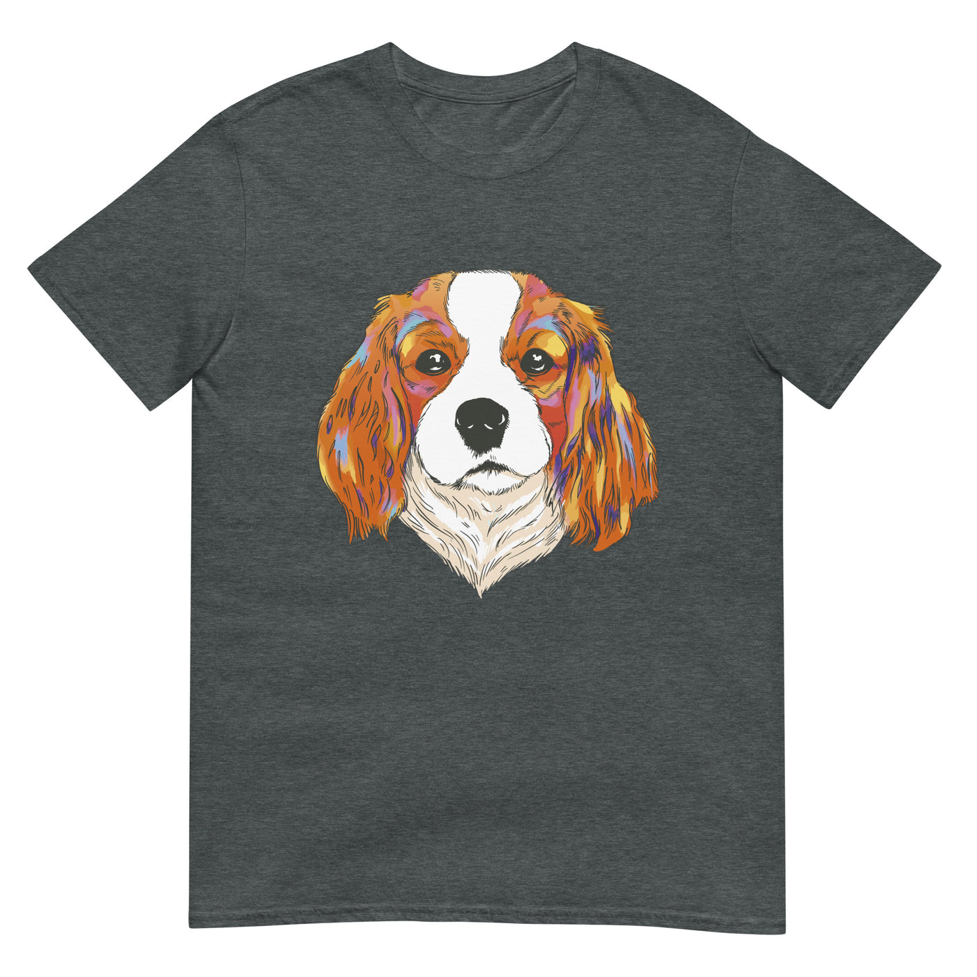 Cavalier King Charles Spaniel - Hundeporträt - Herren T-Shirt Other_Niches xxx yyy zzz Dark Heather