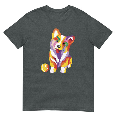 Bunter Corgi Welpe mit Ball - Herren T-Shirt Other_Niches xxx yyy zzz Dark Heather