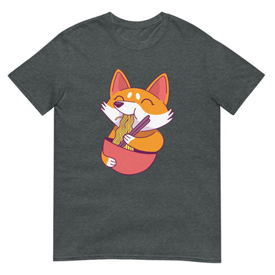 Corgi Hund isst Ramen - Herren T-Shirt Other_Niches xxx yyy zzz Dark Heather