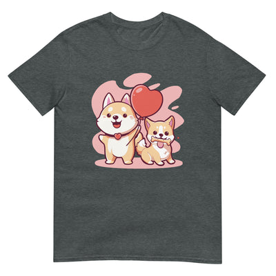 Niedliche Hunde mit Herz und Knochen - Pink - Herren T-Shirt Other_Niches xxx yyy zzz Dark Heather