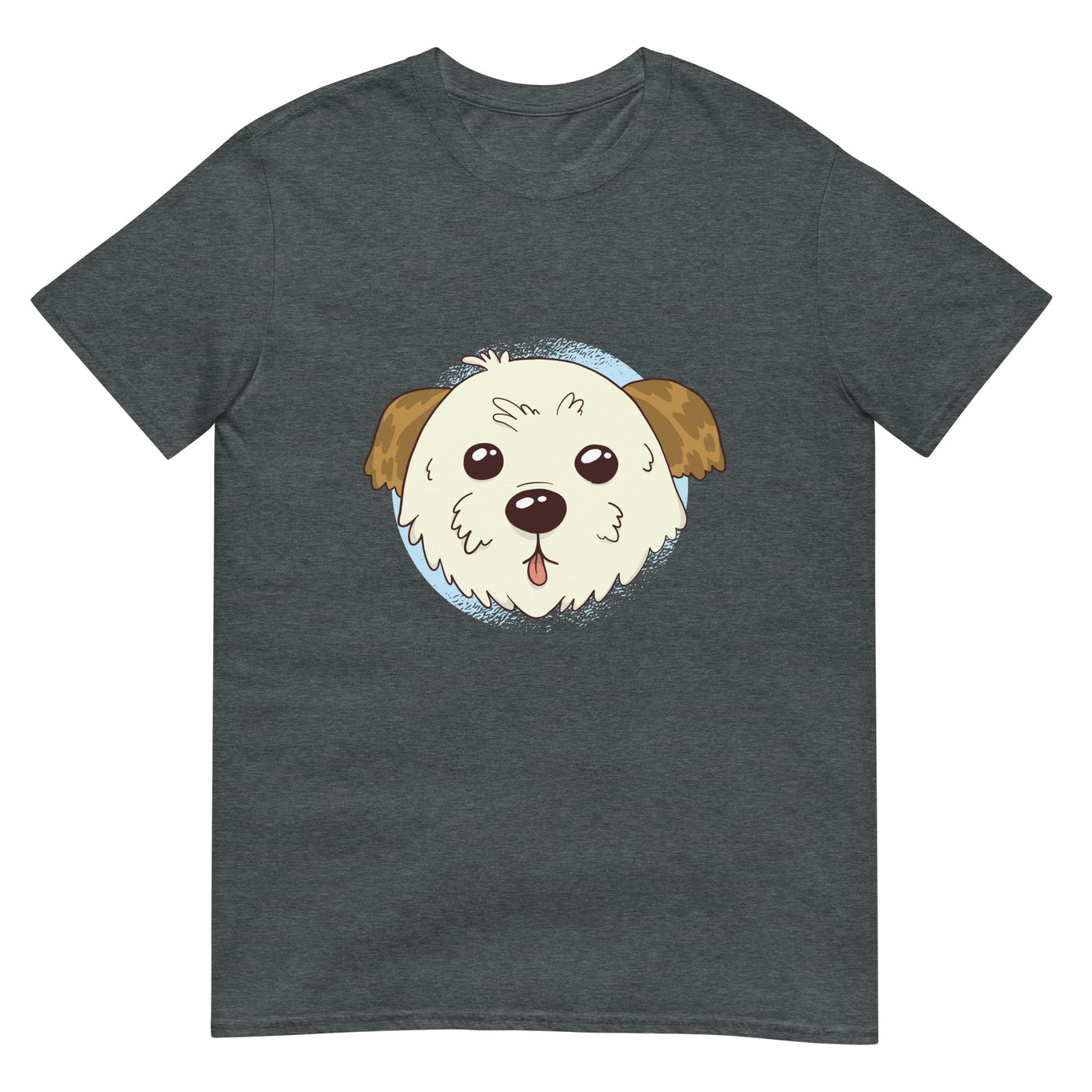 Niedlicher Morkie Hund - Porträtgesicht - Herren T-Shirt Other_Niches xxx yyy zzz Dark Heather