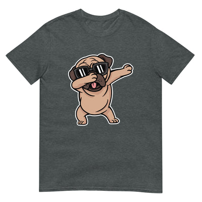 Dabbender Mops mit Sonnenbrille - Herren T-Shirt Other_Niches xxx yyy zzz Dark Heather