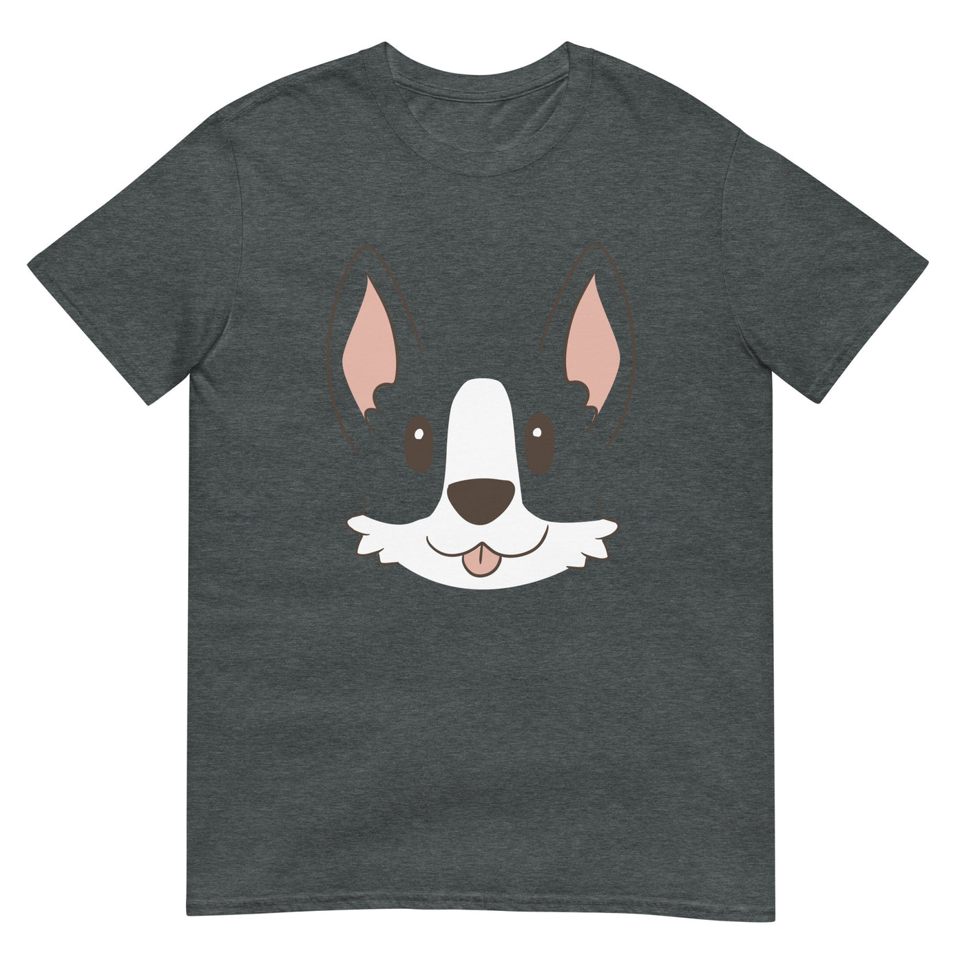 Gesicht eines Corgi Hundes - Porträt - Herren T-Shirt Other_Niches xxx yyy zzz Dark Heather