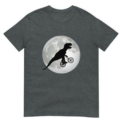 Fliegender T-Rex auf Mountainbike - Mond - Herren T-Shirt Other_Niches xxx yyy zzz Dark Heather