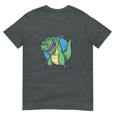 Funky T-Rex macht Dabbing-Tanzbewegung - Herren T-Shirt Other_Niches xxx yyy zzz Dark Heather