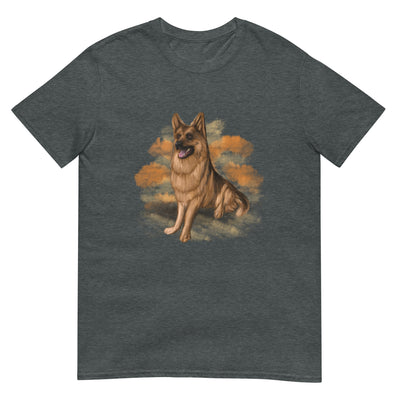 Sitzender Deutscher Schäferhund - Herren T-Shirt Other_Niches xxx yyy zzz Dark Heather