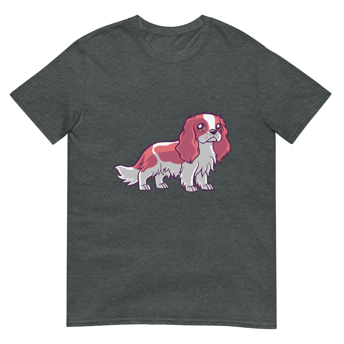 King Charles Spaniel mit neugierigem Blick - Herren T-Shirt Other_Niches xxx yyy zzz Dark Heather