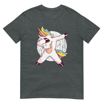 Männlicher Einhorn dabbing - Bunt - Herren T-Shirt Other_Niches xxx yyy zzz Dark Heather