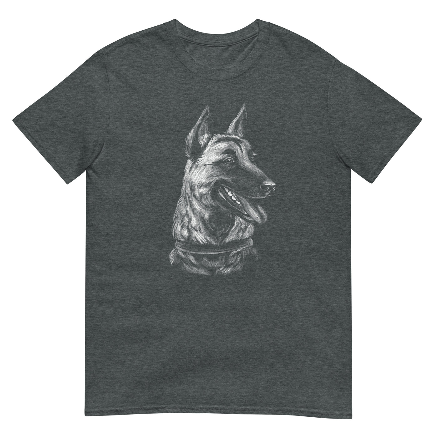 Malinois Belgischer Hundegesicht und Porträt - Herren T-Shirt Other_Niches xxx yyy zzz Dark Heather