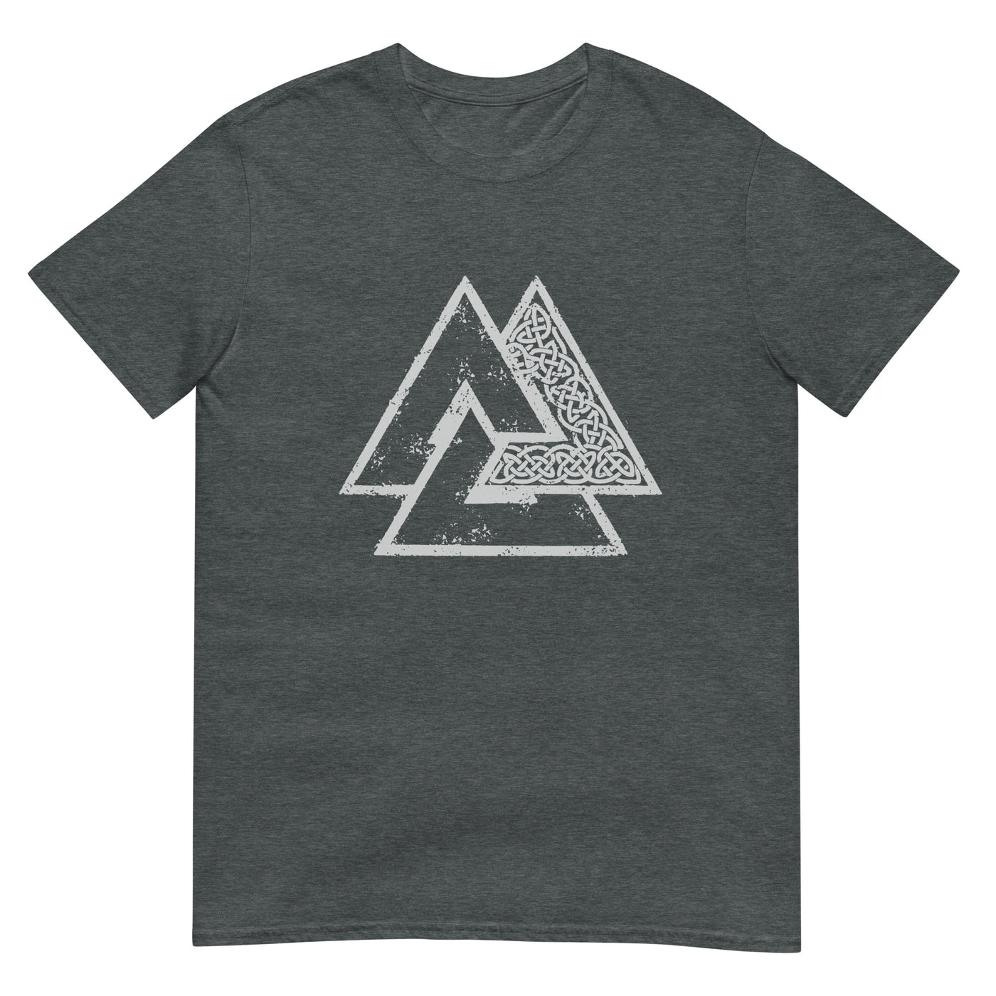 Von der nordischen Mythologie inspiriert - Valknut-Emblem - Herren T-Shirt Other_Niches xxx yyy zzz Dark Heather