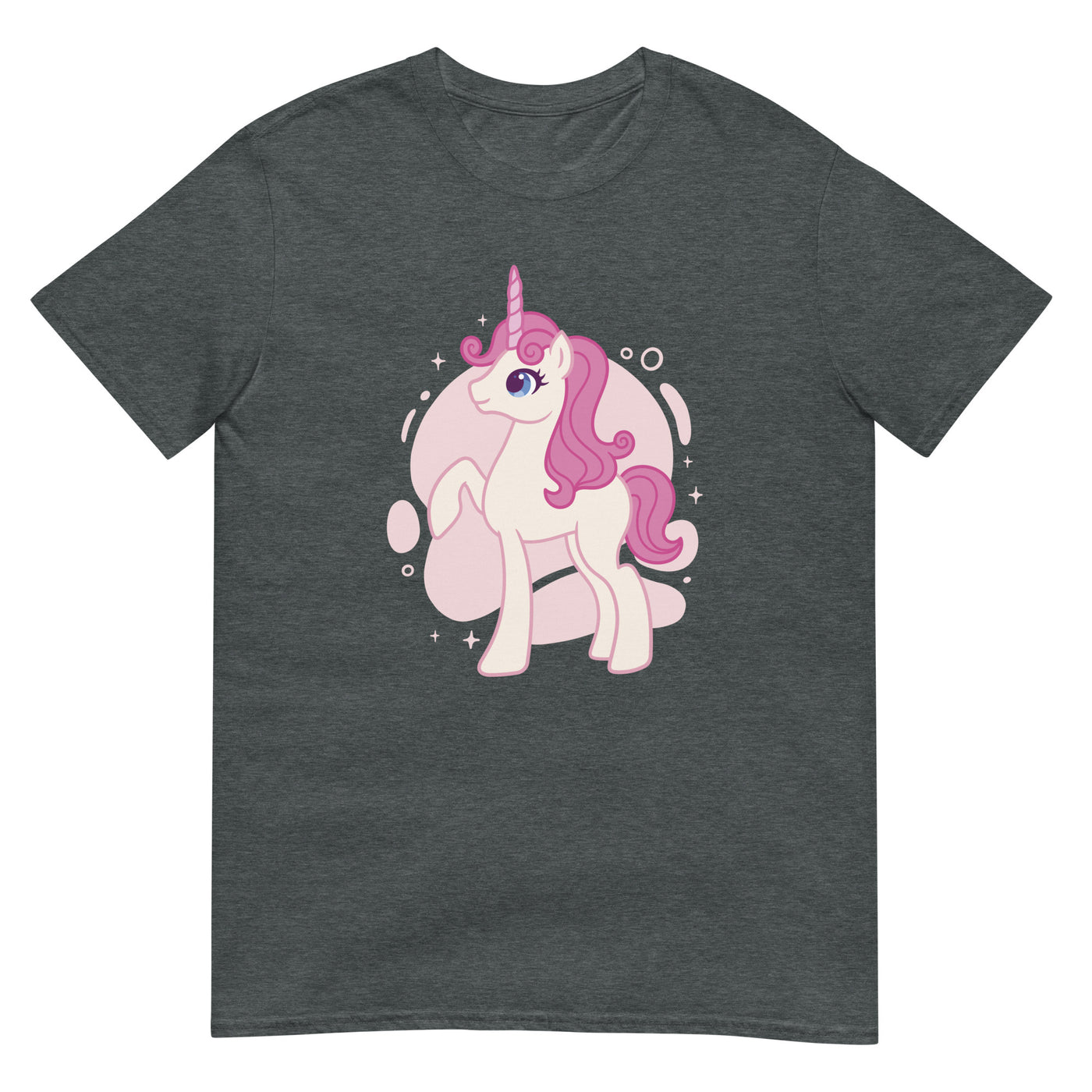 Einhorn mit pinker Mähne und Sternen - Herren T-Shirt Other_Niches xxx yyy zzz Dark Heather