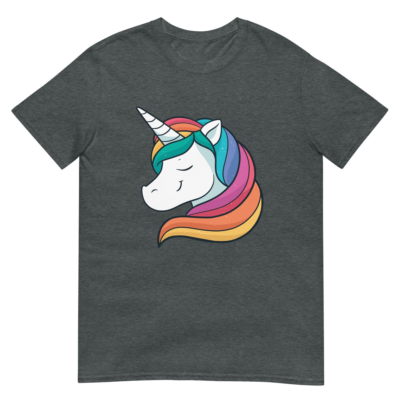 Regenbogenmähniges Einhorn in sanftem Schlummer - Herren T-Shirt Other_Niches xxx yyy zzz Dark Heather