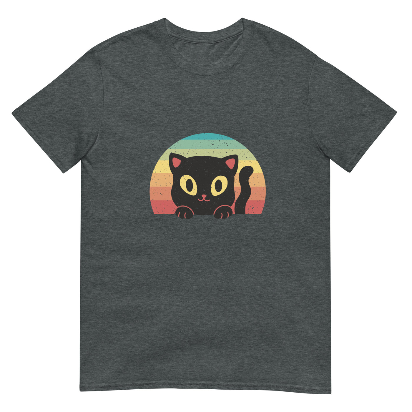 Retro mit Sonne und Katze - Herren T-Shirt Other_Niches xxx yyy zzz Dark Heather