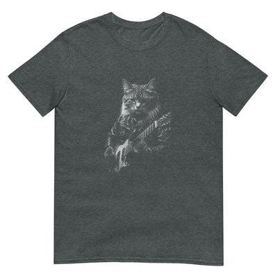 Rocker-Katze als Gitarrenspieler - Fotografie - Herren T-Shirt Other_Niches xxx yyy zzz Dark Heather