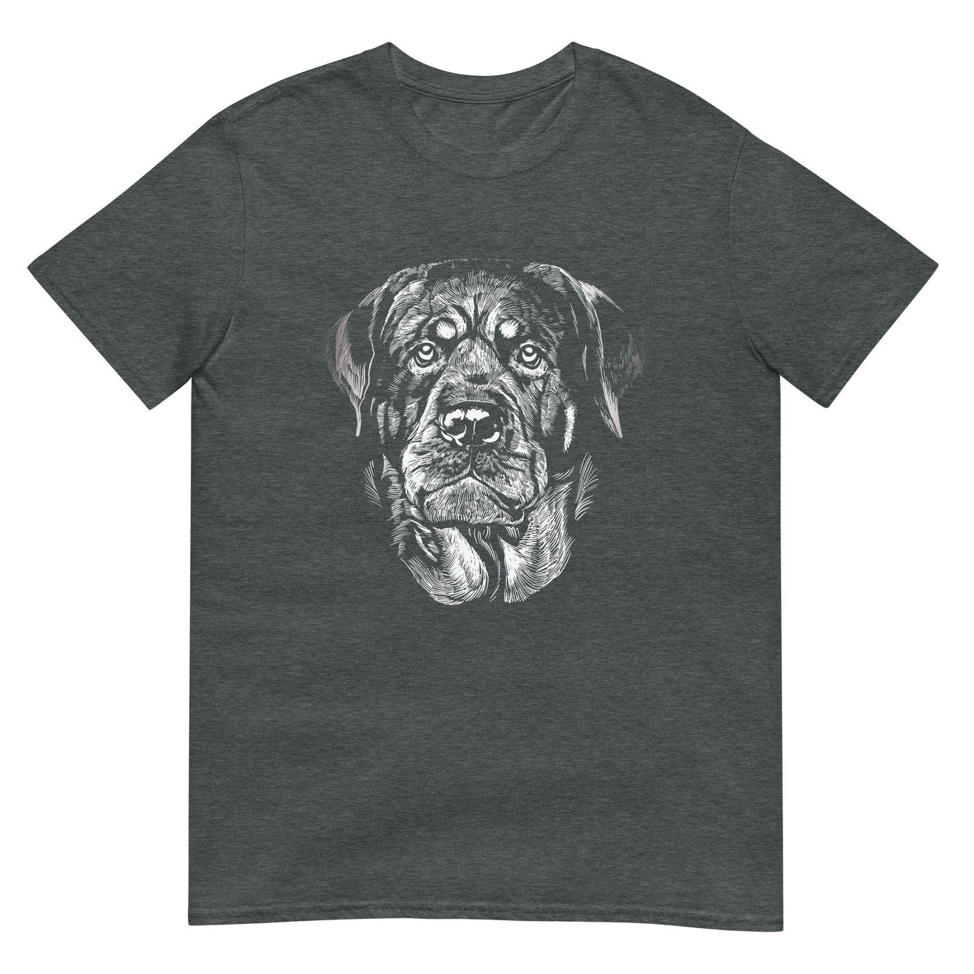 Rottweiler Porträt - Monochrome Fotografie - Herren T-Shirt Other_Niches xxx yyy zzz Dark Heather