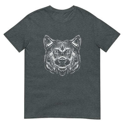 Shiba-Inu Hundegesichtsporträt - Herren T-Shirt Other_Niches xxx yyy zzz Dark Heather