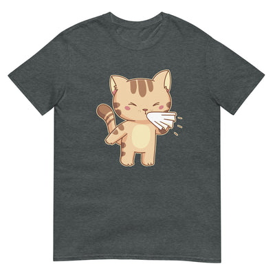 Niesende getigerte Katze in der süßen Allergiesaison - Herren T-Shirt Other_Niches xxx yyy zzz Dark Heather