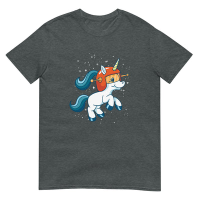 Weltraumhelm-Einhorn unter Sternen - Herren T-Shirt Other_Niches xxx yyy zzz Dark Heather