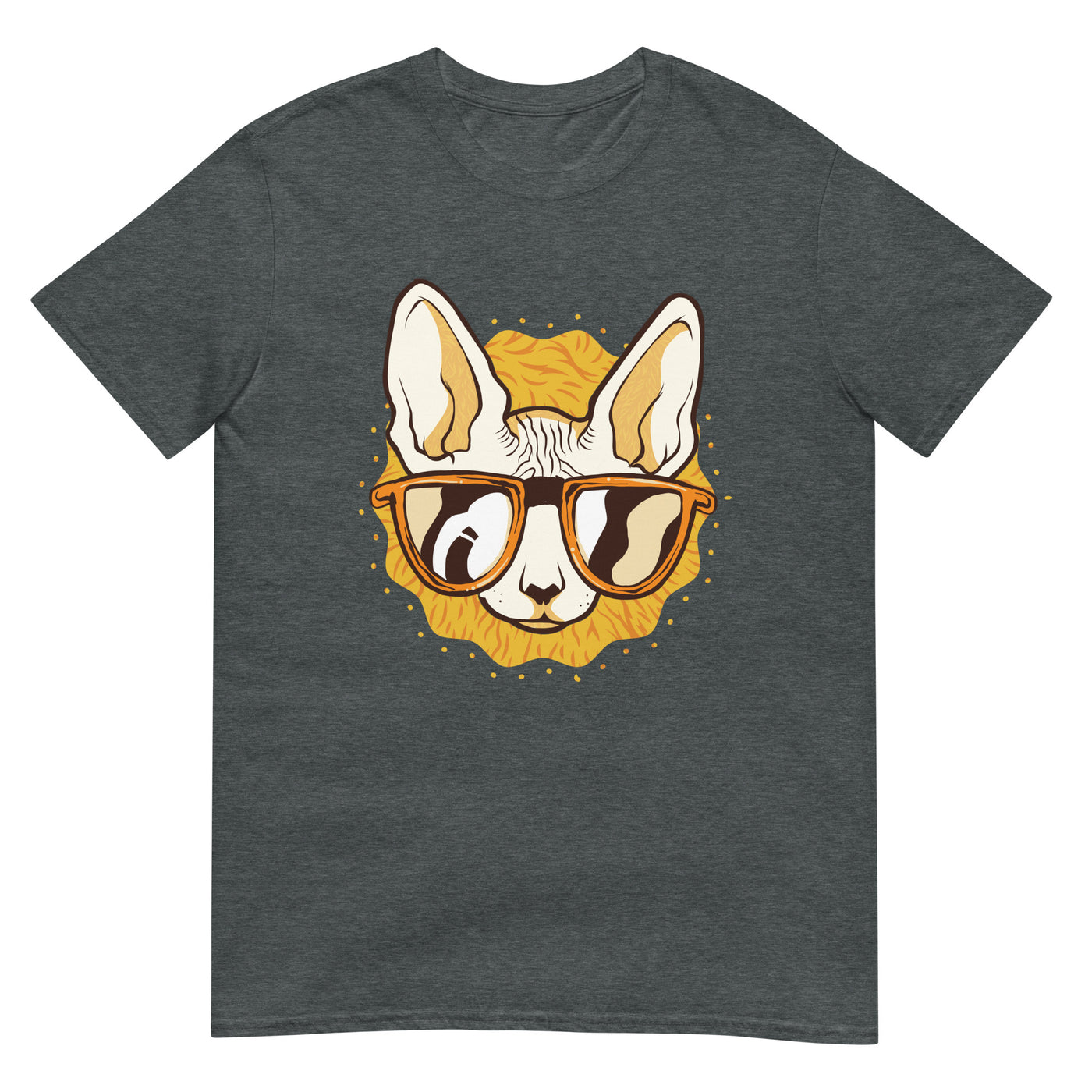 Sphynx-Hund mit Sonnenbrille - Gesichtsporträt - Herren T-Shirt Other_Niches xxx yyy zzz Dark Heather