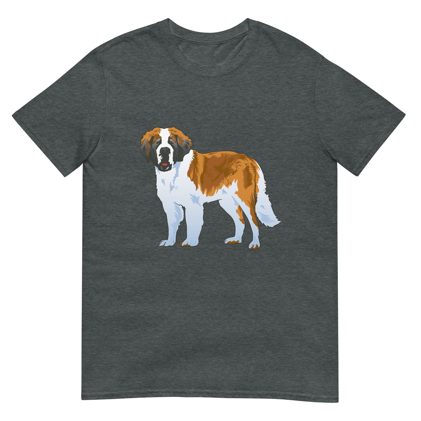 Stehender Bernhardiner Hund - Herren T-Shirt Other_Niches xxx yyy zzz Dark Heather