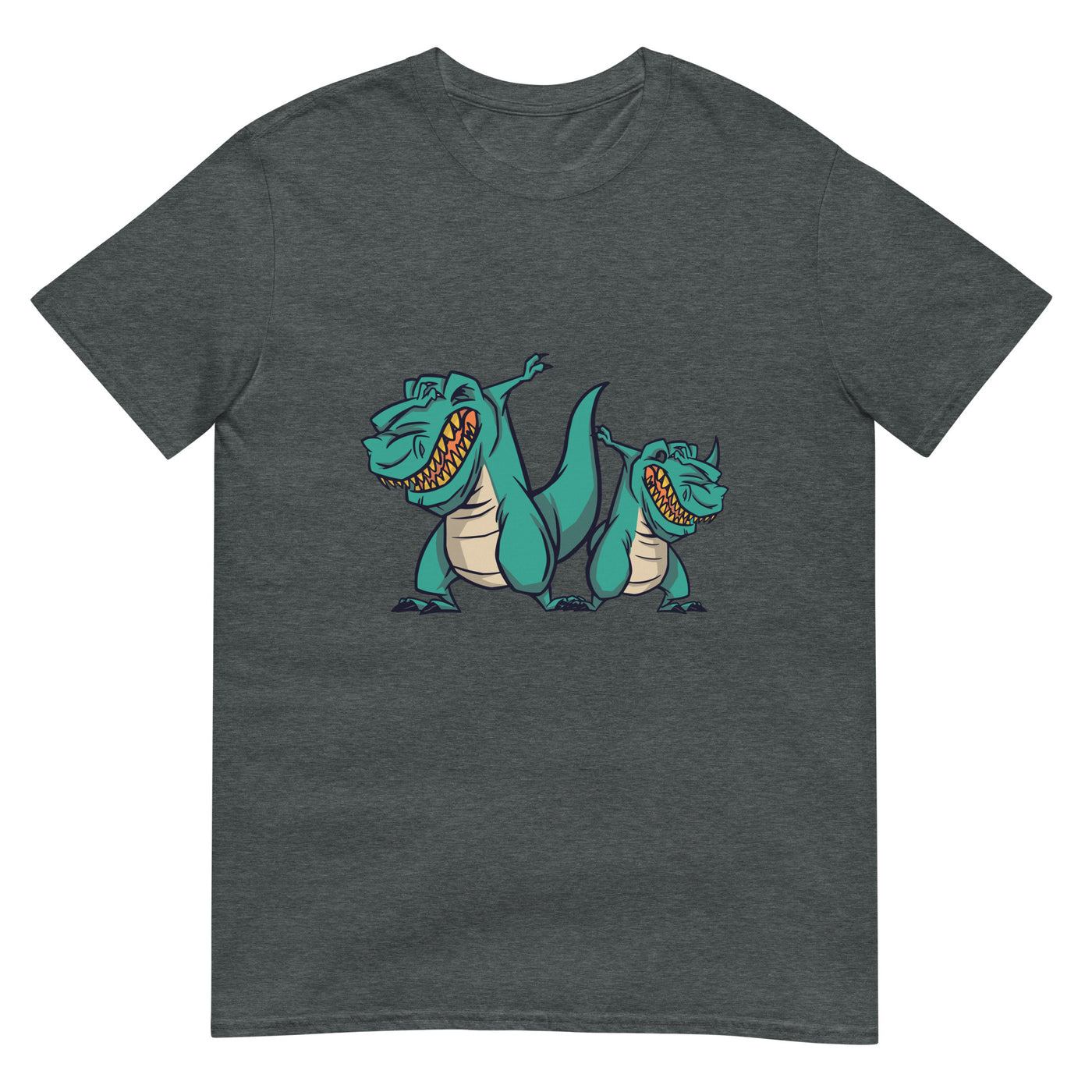 T-Rex dabbing mit Aggression - Herren T-Shirt Other_Niches xxx yyy zzz Dark Heather