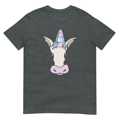 Einhorn-Gesicht mit Partyhut - Herren T-Shirt Other_Niches xxx yyy zzz Dark Heather