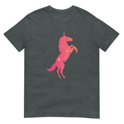 Einhorn leuchtet in roter Farbe - Herren T-Shirt Other_Niches xxx yyy zzz Dark Heather