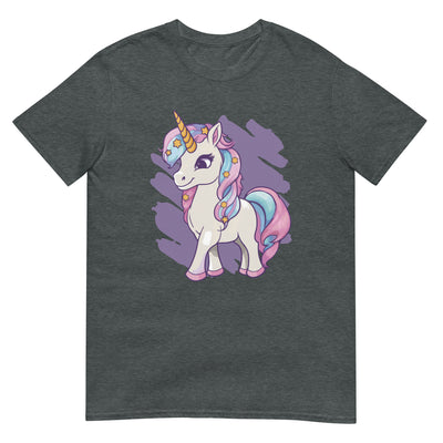 Einhorn mit mädchenhaften Farben und Fantasiemalerei - Herren T-Shirt Other_Niches xxx yyy zzz Dark Heather