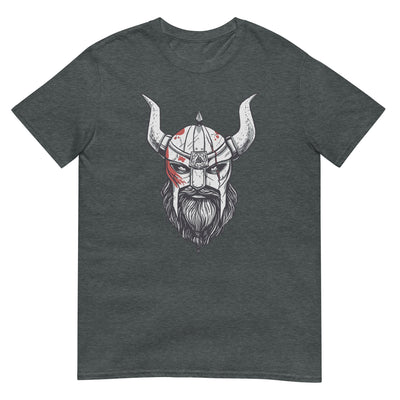 Wikingerkopf Helm Gesichtsporträt - Stolz und motivierend - Herren T-Shirt Other_Niches xxx yyy zzz Dark Heather