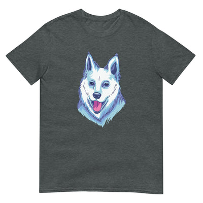 Weißer Schäferhund - Gesichtsporträt - Herren T-Shirt Other_Niches xxx yyy zzz Dark Heather