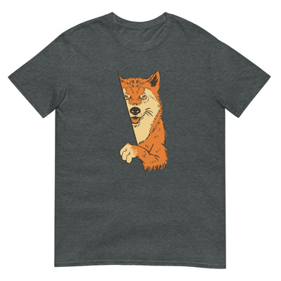 Zwinkernder Shiba Inu lugt um die Ecke - Herren T-Shirt Other_Niches xxx yyy zzz Dark Heather