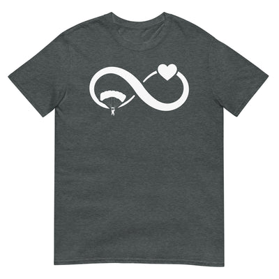 Infinity Heart and Paragliding - T-Shirt (Unisex) berge xxx yyy zzz Dark Heather