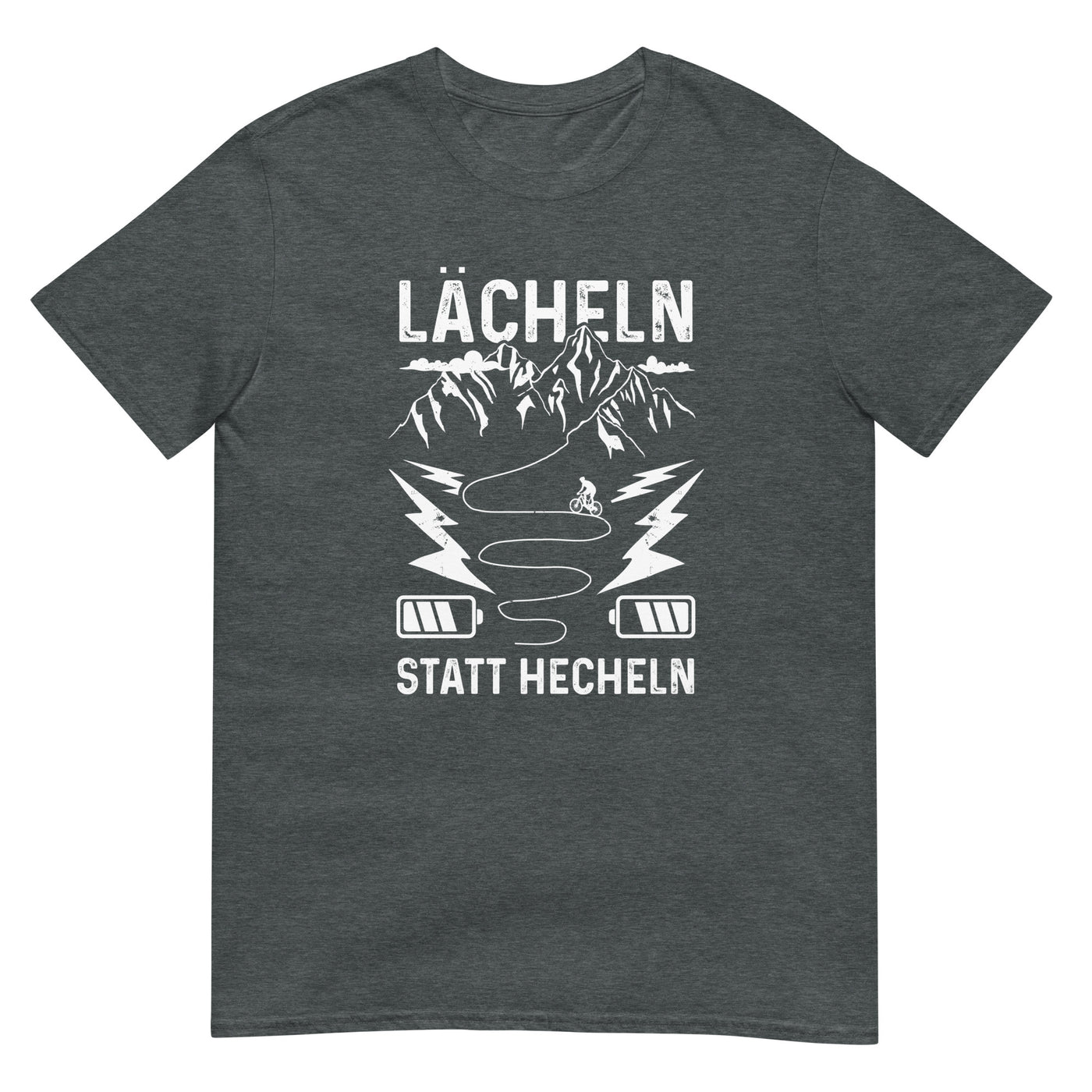 Lächeln statt hecheln - T-Shirt (Unisex) e-bike xxx yyy zzz Dark Heather