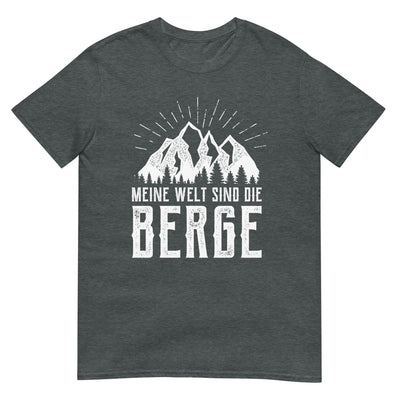 Meine Welt sind die Berge - T-Shirt (Unisex) berge xxx yyy zzz Dark Heather