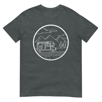 Berge - Camping Van - (13) - T-Shirt (Unisex) camping xxx yyy zzz Dark Heather