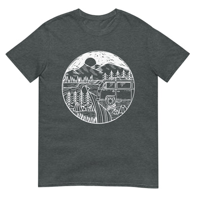 Berge - Camping Van - T-Shirt (Unisex) camping xxx yyy zzz Dark Heather