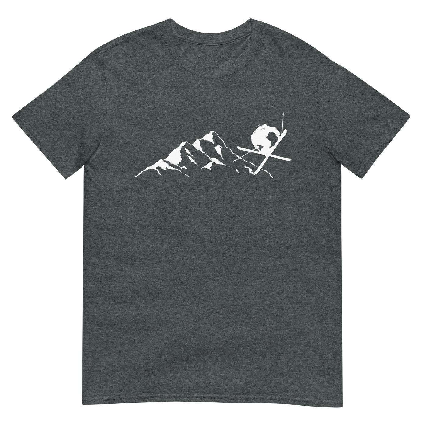 Berge - Skifahren - (15) - T-Shirt (Unisex) klettern ski xxx yyy zzz Dark Heather