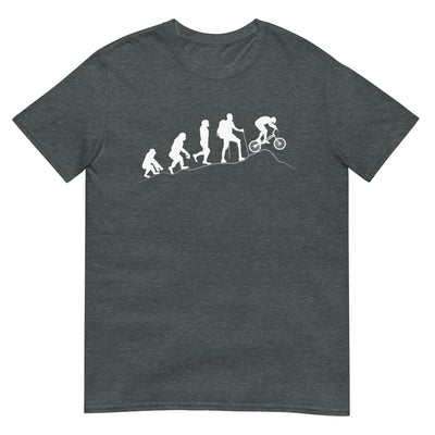 Mountainbike Evolution - (M) - T-Shirt (Unisex) xxx yyy zzz Dark Heather