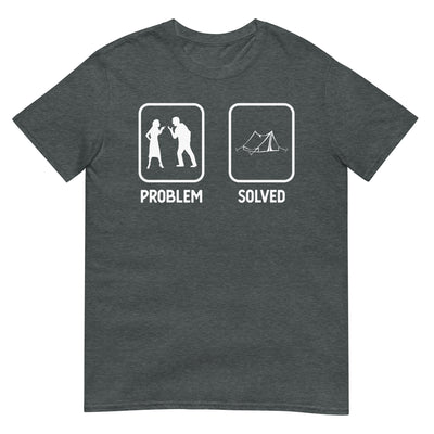 Problem Solved - Camping Tent - T-Shirt (Unisex) camping xxx yyy zzz Dark Heather