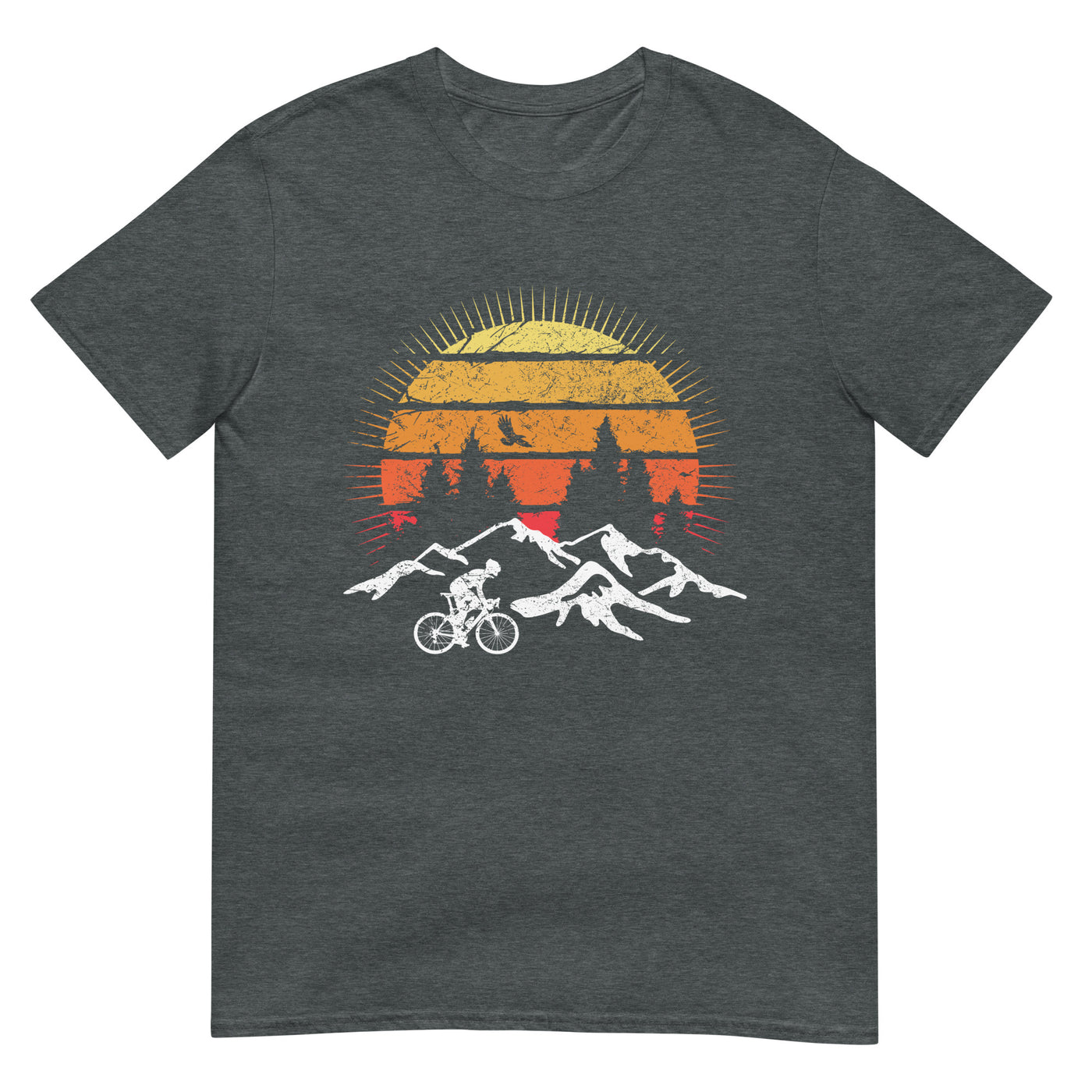 Radfahrer und Sonne Vintage - T-Shirt (Unisex) fahrrad xxx yyy zzz Dark Heather