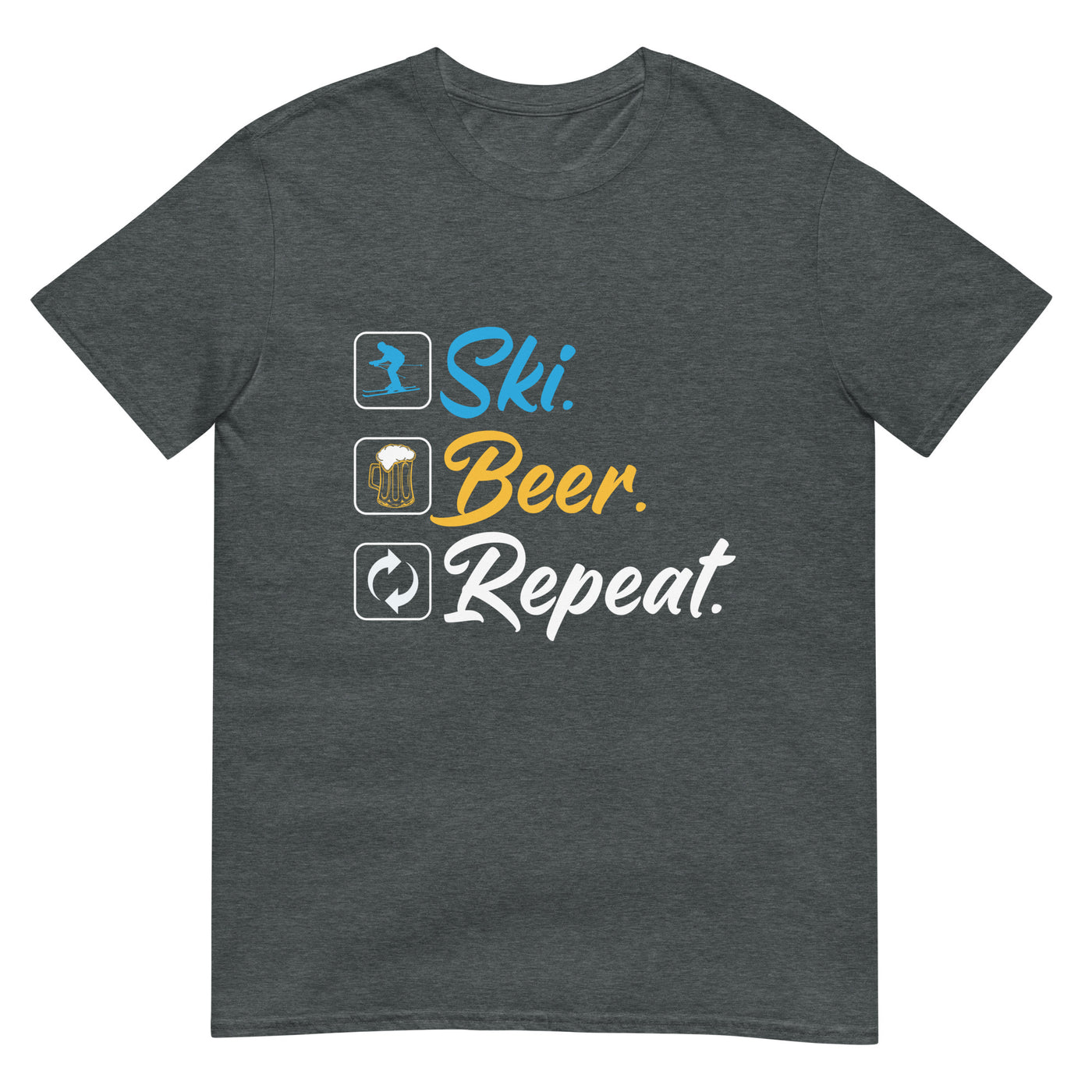 Ski. Bär. Repeat. - (S.K) - T-Shirt (Unisex) klettern xxx yyy zzz Dark Heather