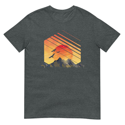 Sonnenaufgang Alpen - T-Shirt (Unisex) berge xxx yyy zzz Dark Heather