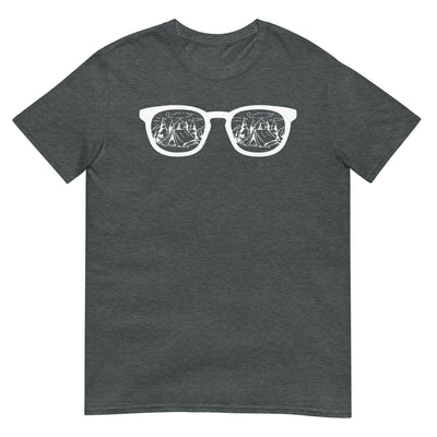 Sonnenbrille und Camping 1 - T-Shirt (Unisex) camping xxx yyy zzz Dark Heather