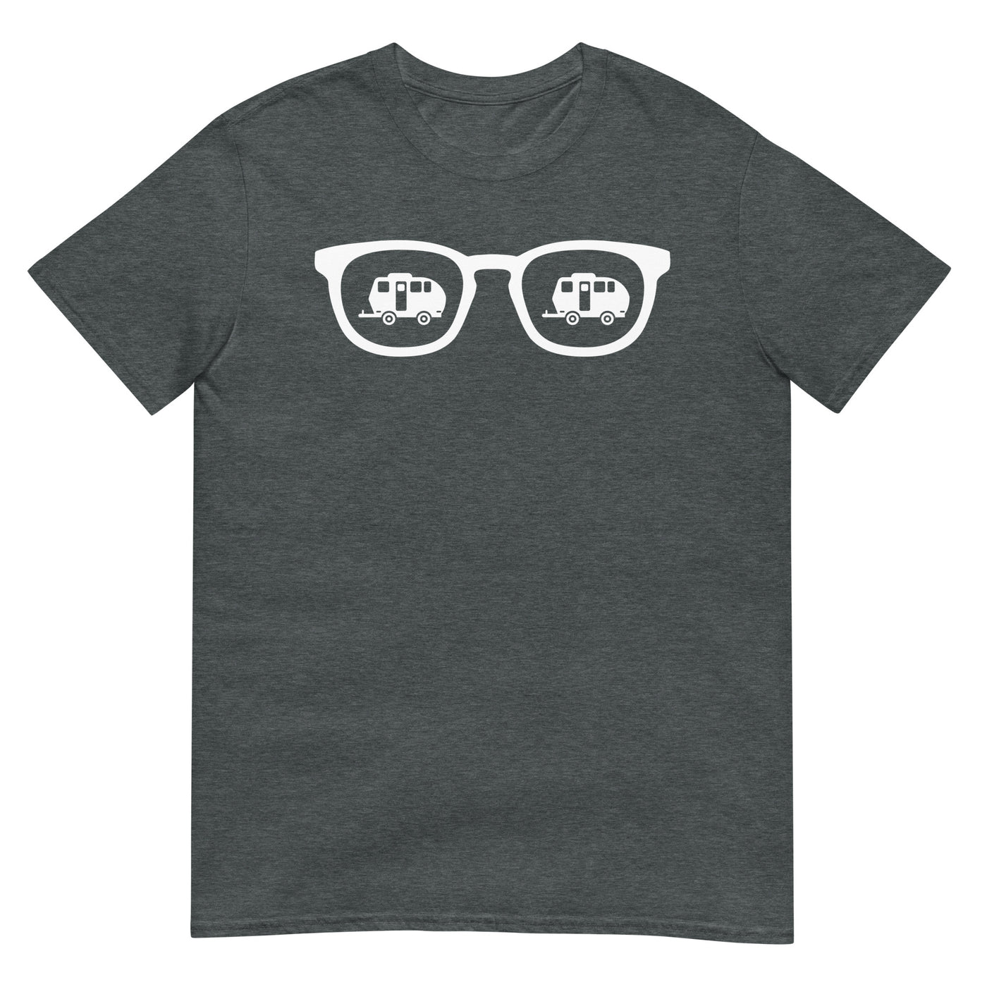 Sonnenbrille und Camping 2 - T-Shirt (Unisex) camping xxx yyy zzz Dark Heather