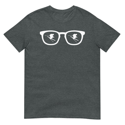 Sonnenbrille und Skifahren - T-Shirt (Unisex) klettern ski xxx yyy zzz Dark Heather