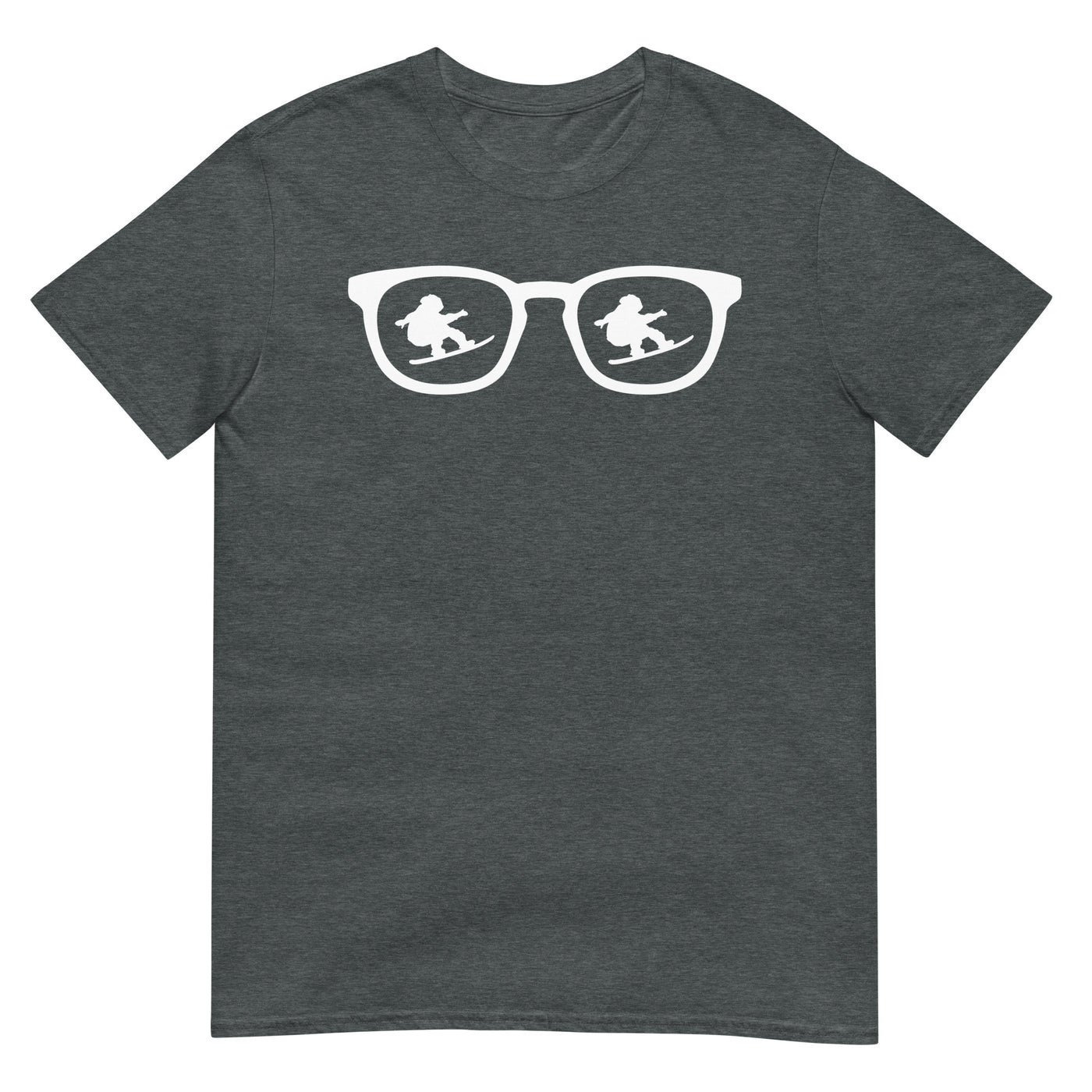 Sonnenbrille und Snowboarding - T-Shirt (Unisex) snowboarden xxx yyy zzz Dark Heather