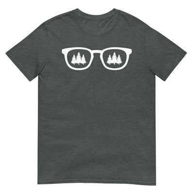 Sonnenbrille und Bäume - T-Shirt (Unisex) camping xxx yyy zzz Dark Heather