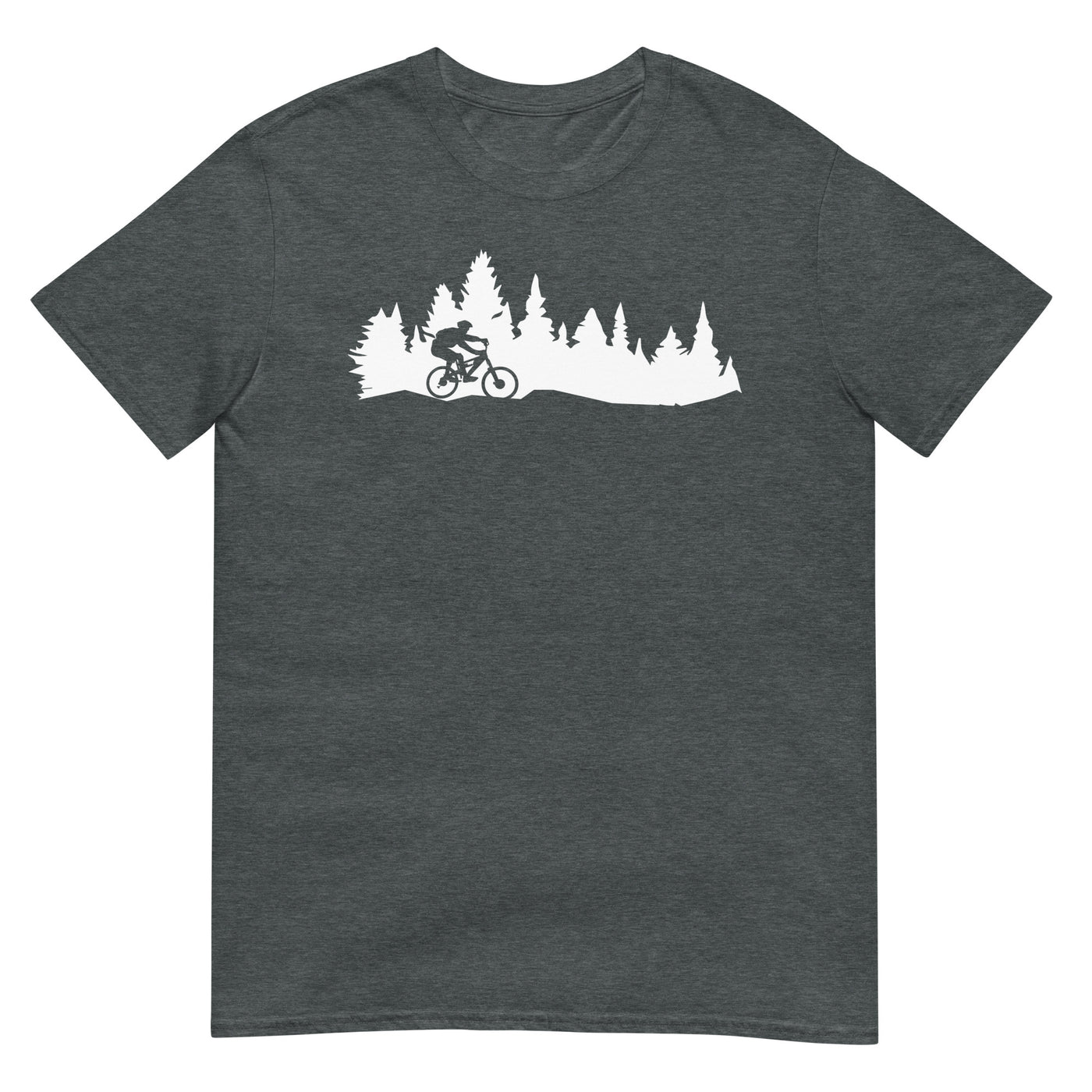 Bäume - Mountainbiking - (M) - T-Shirt (Unisex) xxx yyy zzz Dark Heather