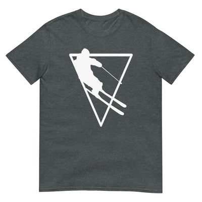 Dreieck - Skifahren - T-Shirt (Unisex) klettern ski xxx yyy zzz Dark Heather