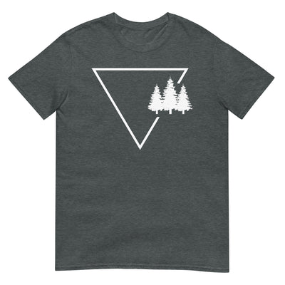 Dreieck 1 und Bäume - T-Shirt (Unisex) camping xxx yyy zzz Dark Heather